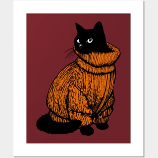 Sweater Weather Meeeow Posters and Art